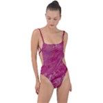 My Pour Cup Painting CBDOilPrincess 5ccf1e57-fc80-4e9f-bf46-a93057c672a9 Tie Strap One Piece Swimsuit