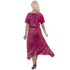 Cross Front Sharkbite Hem Maxi Dress 