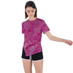 Asymmetrical Short Sleeve Sports T-Shirt 