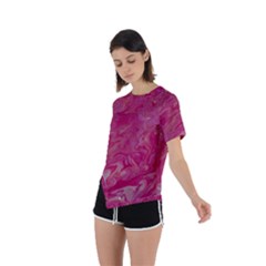 Asymmetrical Short Sleeve Sports T-Shirt 