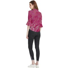Loose Horn Sleeve Chiffon Blouse 