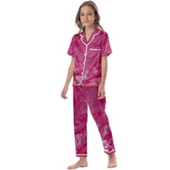 Kids  Satin Short Sleeve Pajamas Set 
