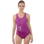 My Pour Cup Painting CBDOilPrincess E6d0aa64-0a00-4bb0-9d64-d9c98a867acf Cut-Out Back One Piece Swimsuit
