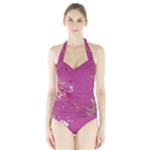 My Pour Cup Painting CBDOilPrincess E6d0aa64-0a00-4bb0-9d64-d9c98a867acf Halter Swimsuit