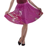 My Pour Cup Painting CBDOilPrincess E6d0aa64-0a00-4bb0-9d64-d9c98a867acf A-line Skater Skirt