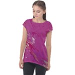 My Pour Cup Painting CBDOilPrincess E6d0aa64-0a00-4bb0-9d64-d9c98a867acf Cap Sleeve High Low Top
