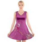 My Pour Cup Painting CBDOilPrincess E6d0aa64-0a00-4bb0-9d64-d9c98a867acf V-Neck Sleeveless Dress