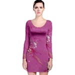 My Pour Cup Painting CBDOilPrincess E6d0aa64-0a00-4bb0-9d64-d9c98a867acf Long Sleeve Velvet Bodycon Dress