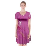 My Pour Cup Painting CBDOilPrincess E6d0aa64-0a00-4bb0-9d64-d9c98a867acf Short Sleeve V-neck Flare Dress
