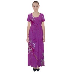 High Waist Short Sleeve Maxi Dress 