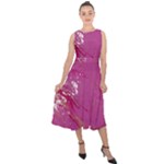 My Pour Cup Painting CBDOilPrincess E6d0aa64-0a00-4bb0-9d64-d9c98a867acf Midi Tie-Back Chiffon Dress