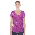 My Pour Cup Painting CBDOilPrincess E6d0aa64-0a00-4bb0-9d64-d9c98a867acf Short Sleeve Front Detail Top