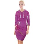 My Pour Cup Painting CBDOilPrincess E6d0aa64-0a00-4bb0-9d64-d9c98a867acf Quarter Sleeve Hood Bodycon Dress