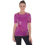My Pour Cup Painting CBDOilPrincess E6d0aa64-0a00-4bb0-9d64-d9c98a867acf Shoulder Cut Out Short Sleeve Top
