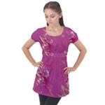 My Pour Cup Painting CBDOilPrincess E6d0aa64-0a00-4bb0-9d64-d9c98a867acf Puff Sleeve Tunic Top