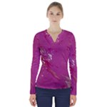 My Pour Cup Painting CBDOilPrincess E6d0aa64-0a00-4bb0-9d64-d9c98a867acf V-Neck Long Sleeve Top