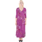 My Pour Cup Painting CBDOilPrincess E6d0aa64-0a00-4bb0-9d64-d9c98a867acf Quarter Sleeve Wrap Maxi Dress