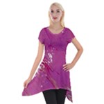 My Pour Cup Painting CBDOilPrincess E6d0aa64-0a00-4bb0-9d64-d9c98a867acf Short Sleeve Side Drop Tunic