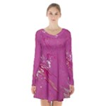 My Pour Cup Painting CBDOilPrincess E6d0aa64-0a00-4bb0-9d64-d9c98a867acf Long Sleeve Velvet V-neck Dress