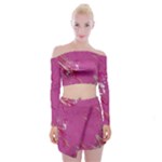 My Pour Cup Painting CBDOilPrincess E6d0aa64-0a00-4bb0-9d64-d9c98a867acf Off Shoulder Top with Mini Skirt Set