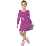 My Pour Cup Painting CBDOilPrincess E6d0aa64-0a00-4bb0-9d64-d9c98a867acf Kids  Long Sleeve Velvet Dress