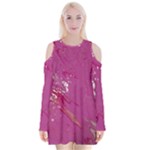 My Pour Cup Painting CBDOilPrincess E6d0aa64-0a00-4bb0-9d64-d9c98a867acf Velvet Long Sleeve Shoulder Cutout Dress