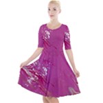 My Pour Cup Painting CBDOilPrincess E6d0aa64-0a00-4bb0-9d64-d9c98a867acf Quarter Sleeve A-Line Dress