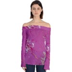 My Pour Cup Painting CBDOilPrincess E6d0aa64-0a00-4bb0-9d64-d9c98a867acf Off Shoulder Long Sleeve Top