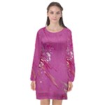 My Pour Cup Painting CBDOilPrincess E6d0aa64-0a00-4bb0-9d64-d9c98a867acf Long Sleeve Chiffon Shift Dress 