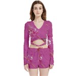 My Pour Cup Painting CBDOilPrincess E6d0aa64-0a00-4bb0-9d64-d9c98a867acf Velvet Wrap Crop Top and Shorts Set