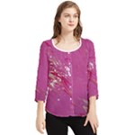 My Pour Cup Painting CBDOilPrincess E6d0aa64-0a00-4bb0-9d64-d9c98a867acf Chiffon Quarter Sleeve Blouse