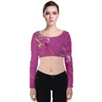 My Pour Cup Painting CBDOilPrincess E6d0aa64-0a00-4bb0-9d64-d9c98a867acf Velvet Long Sleeve Crop Top