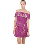 My Pour Cup Painting CBDOilPrincess E6d0aa64-0a00-4bb0-9d64-d9c98a867acf Off Shoulder Chiffon Dress