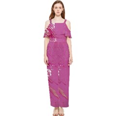 Draped Sleeveless Chiffon Jumpsuit 
