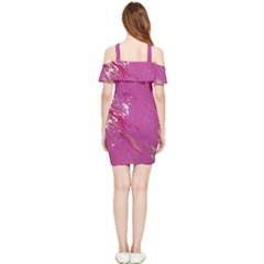 Shoulder Frill Bodycon Summer Dress 