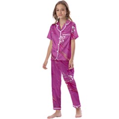 Kids  Satin Short Sleeve Pajamas Set 