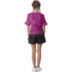 Kids  V-Neck Horn Sleeve Blouse 