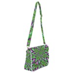 Purple Green White Marijuana Leaves CBDOilPrincess 726130cb-4fcc-4da8-acfb-52b94836ba03 Shoulder Bag with Back Zipper
