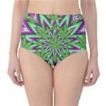 Purple Green White Marijuana Leaves CBDOilPrincess 726130cb-4fcc-4da8-acfb-52b94836ba03 Classic High-Waist Bikini Bottoms