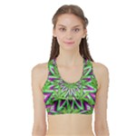 Purple Green White Marijuana Leaves CBDOilPrincess 726130cb-4fcc-4da8-acfb-52b94836ba03 Sports Bra with Border