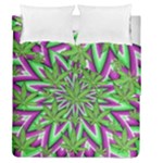 Purple Green White Marijuana Leaves CBDOilPrincess 726130cb-4fcc-4da8-acfb-52b94836ba03 Duvet Cover Double Side (Queen Size)