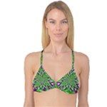 Purple Green White Marijuana Leaves CBDOilPrincess 726130cb-4fcc-4da8-acfb-52b94836ba03 Reversible Tri Bikini Top