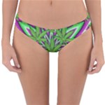 Purple Green White Marijuana Leaves CBDOilPrincess 726130cb-4fcc-4da8-acfb-52b94836ba03 Reversible Hipster Bikini Bottoms