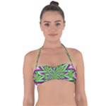 Purple Green White Marijuana Leaves CBDOilPrincess 726130cb-4fcc-4da8-acfb-52b94836ba03 Halter Bandeau Bikini Top