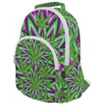 Purple Green White Marijuana Leaves CBDOilPrincess 726130cb-4fcc-4da8-acfb-52b94836ba03 Rounded Multi Pocket Backpack