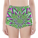 Purple Green White Marijuana Leaves CBDOilPrincess 726130cb-4fcc-4da8-acfb-52b94836ba03 High-Waisted Bikini Bottoms