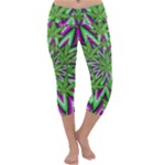 Purple Green White Marijuana Leaves CBDOilPrincess 726130cb-4fcc-4da8-acfb-52b94836ba03 Capri Yoga Leggings