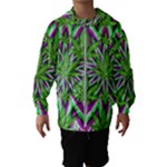 Purple Green White Marijuana Leaves CBDOilPrincess 726130cb-4fcc-4da8-acfb-52b94836ba03 Kids  Hooded Windbreaker