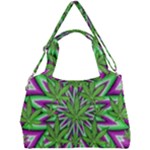 Purple Green White Marijuana Leaves CBDOilPrincess 726130cb-4fcc-4da8-acfb-52b94836ba03 Double Compartment Shoulder Bag