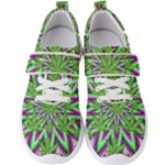 Purple Green White Marijuana Leaves CBDOilPrincess 726130cb-4fcc-4da8-acfb-52b94836ba03 Men s Velcro Strap Shoes